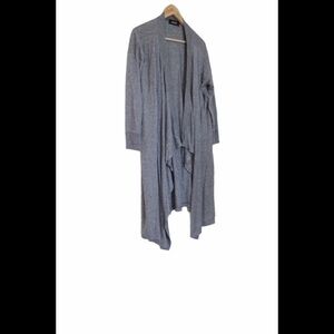 ZUCCA Japan Grey Wool Lyocell Open Cardigan Top M
